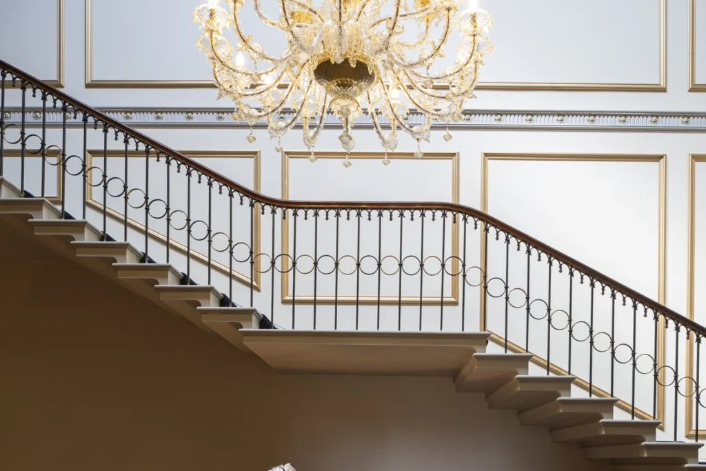 chandelier with stairs