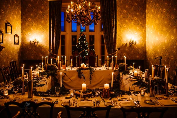 hollow square table christmas
