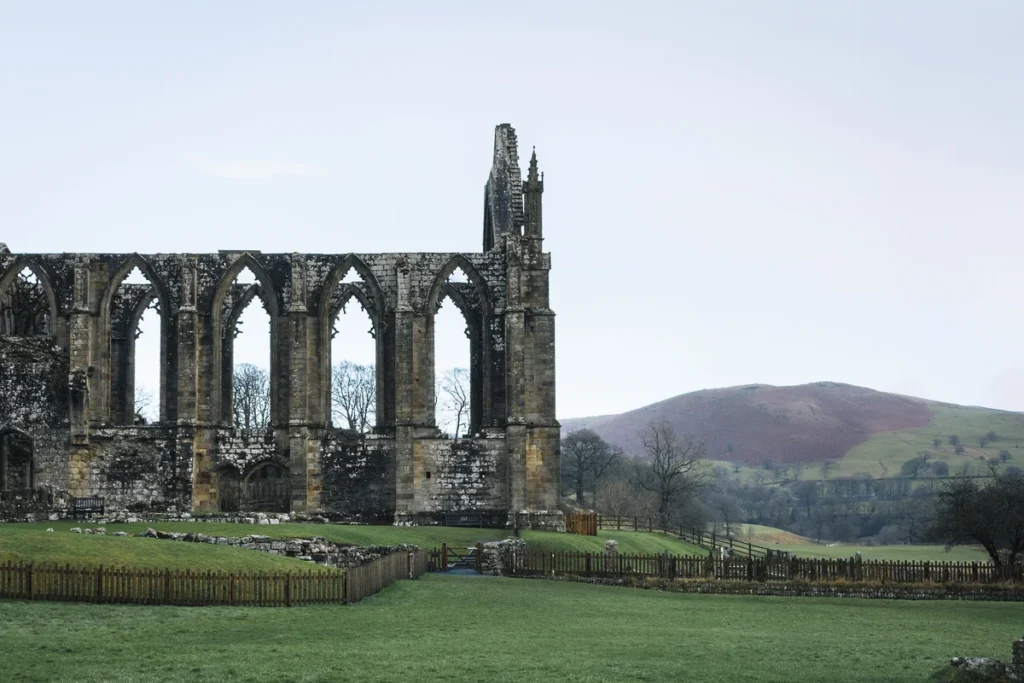 the hall at bolton abbey priory ruins