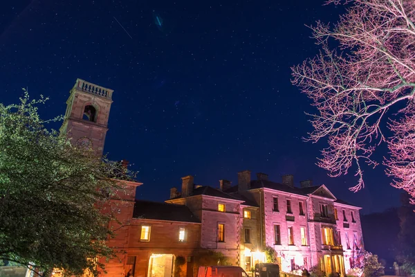 cambo house outside at night