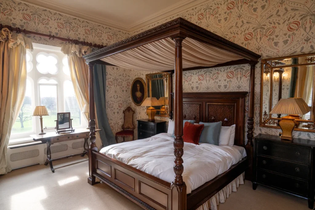 carlton tower bed with posts