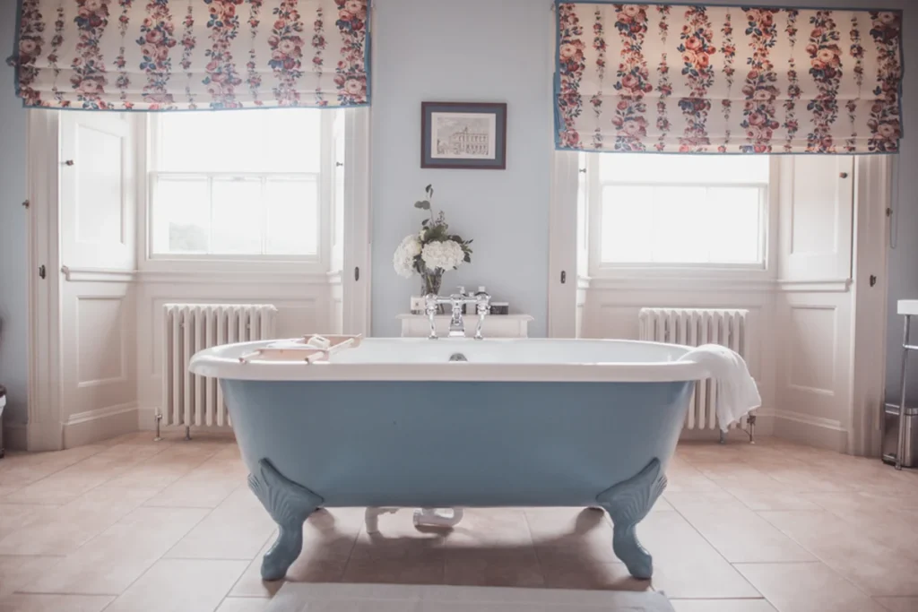 knowsley hall blue bathroom