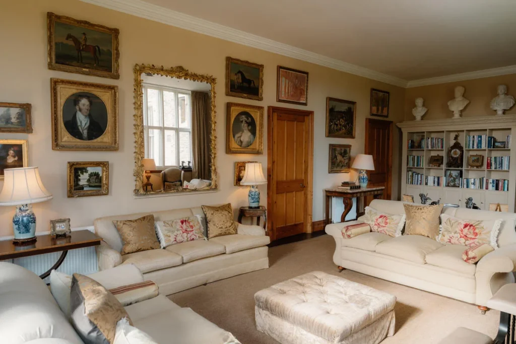 middleton castle lounge area with white sofas