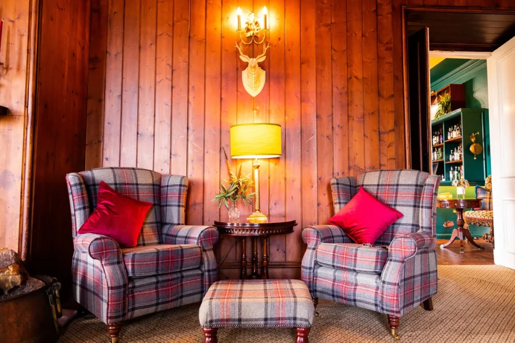 raemoir house lounge with two seats