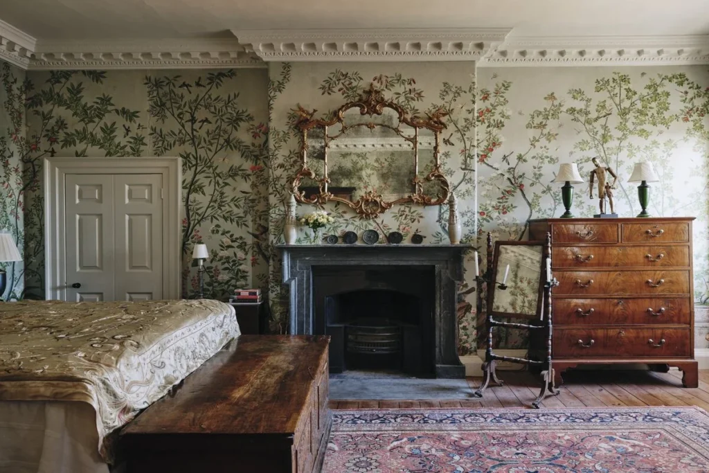 wolterton hall bedroom with mirror