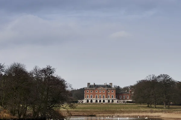 wolterton hall lake with swans